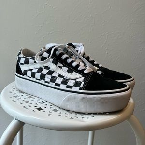 Vans - Old Skool Checkered Platform 6.5
